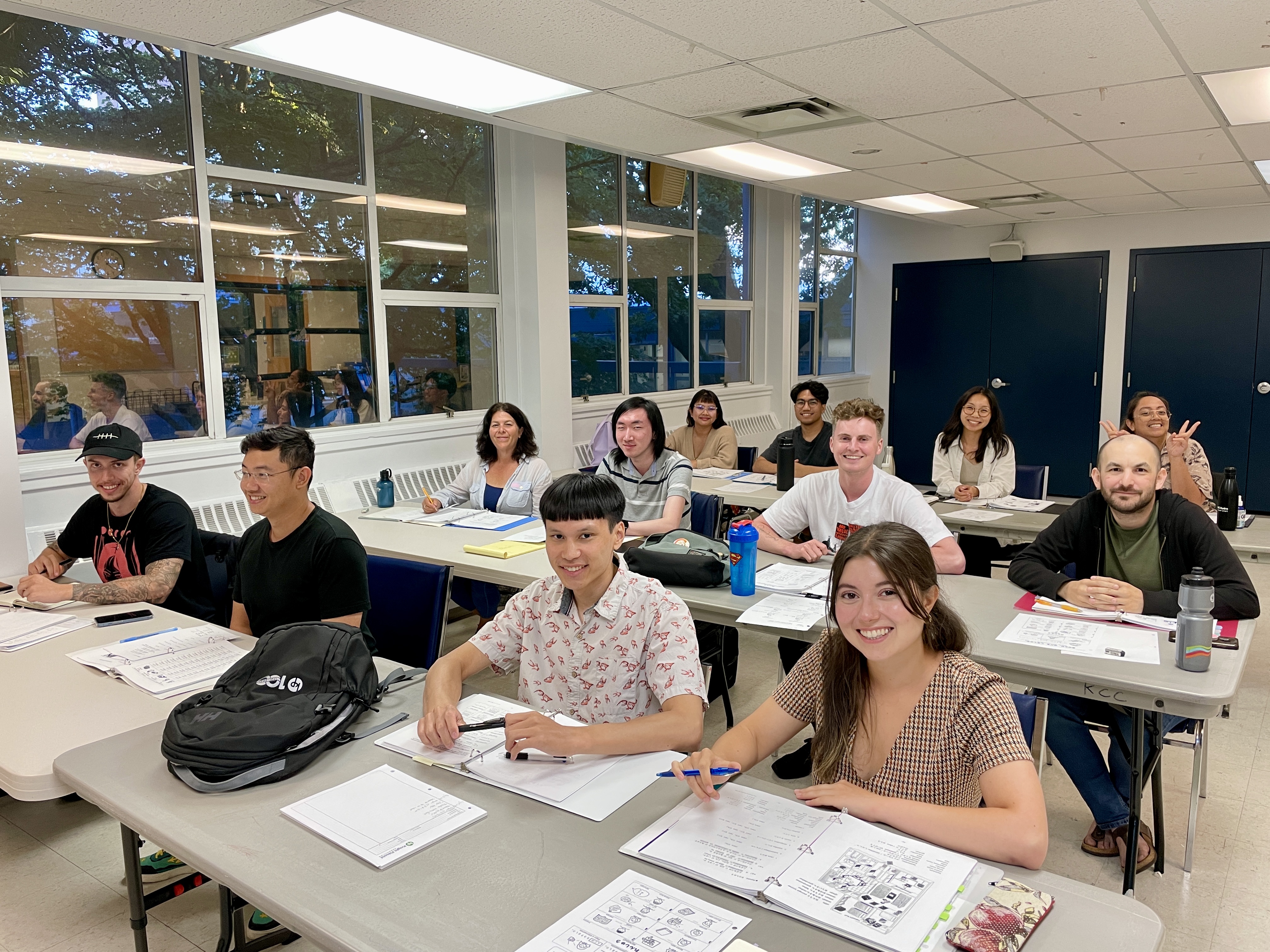 Adult Students Studying Japanese